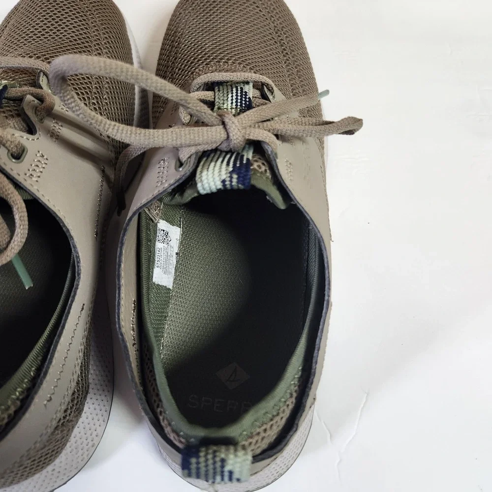 Mens Sperry  7 Seas  Sport  Cupsoles‎ Fishing Tan And Green Water Shoes Summer